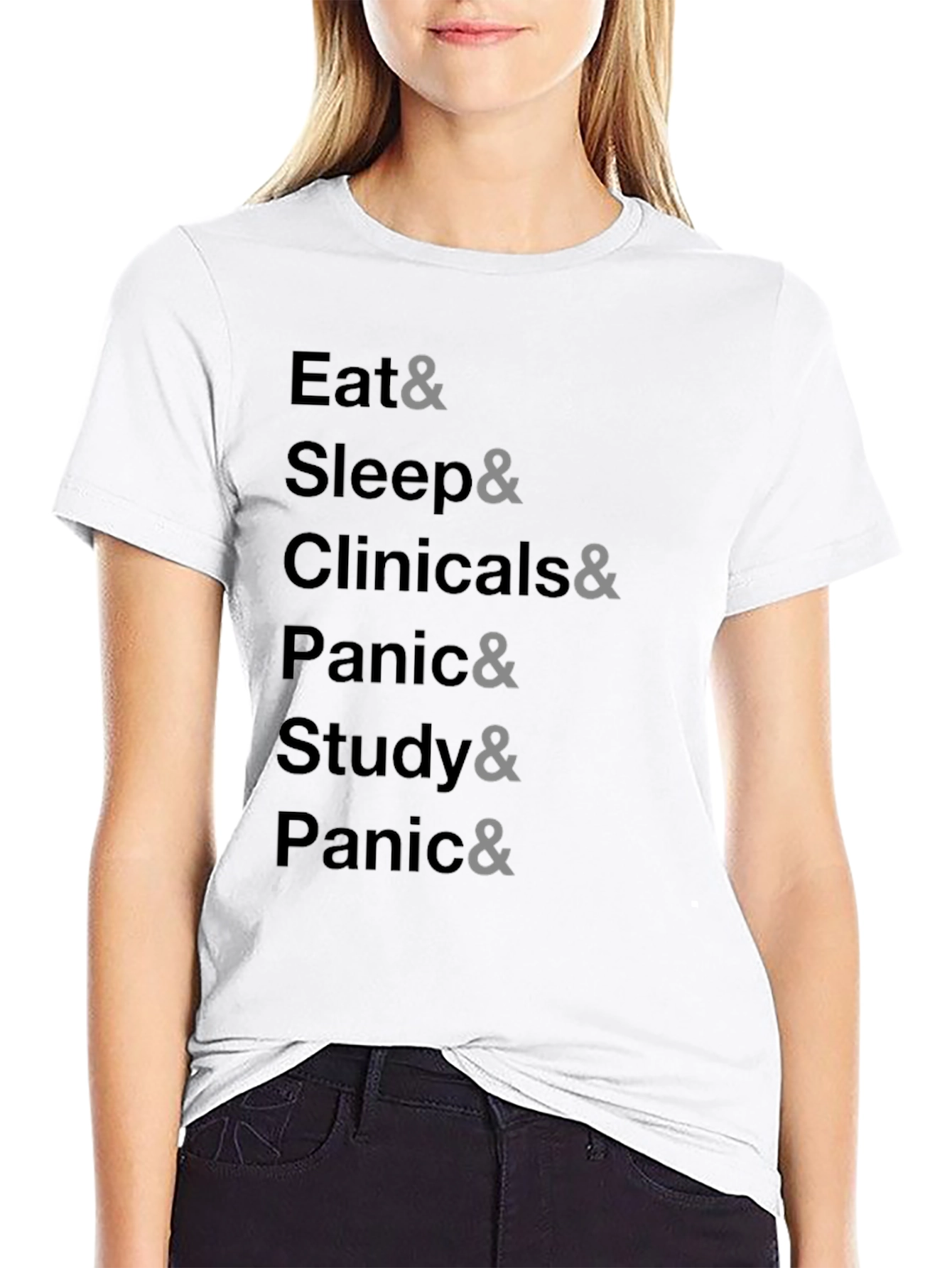 Eat Sleep Clinicals Panic Study T-Shirt