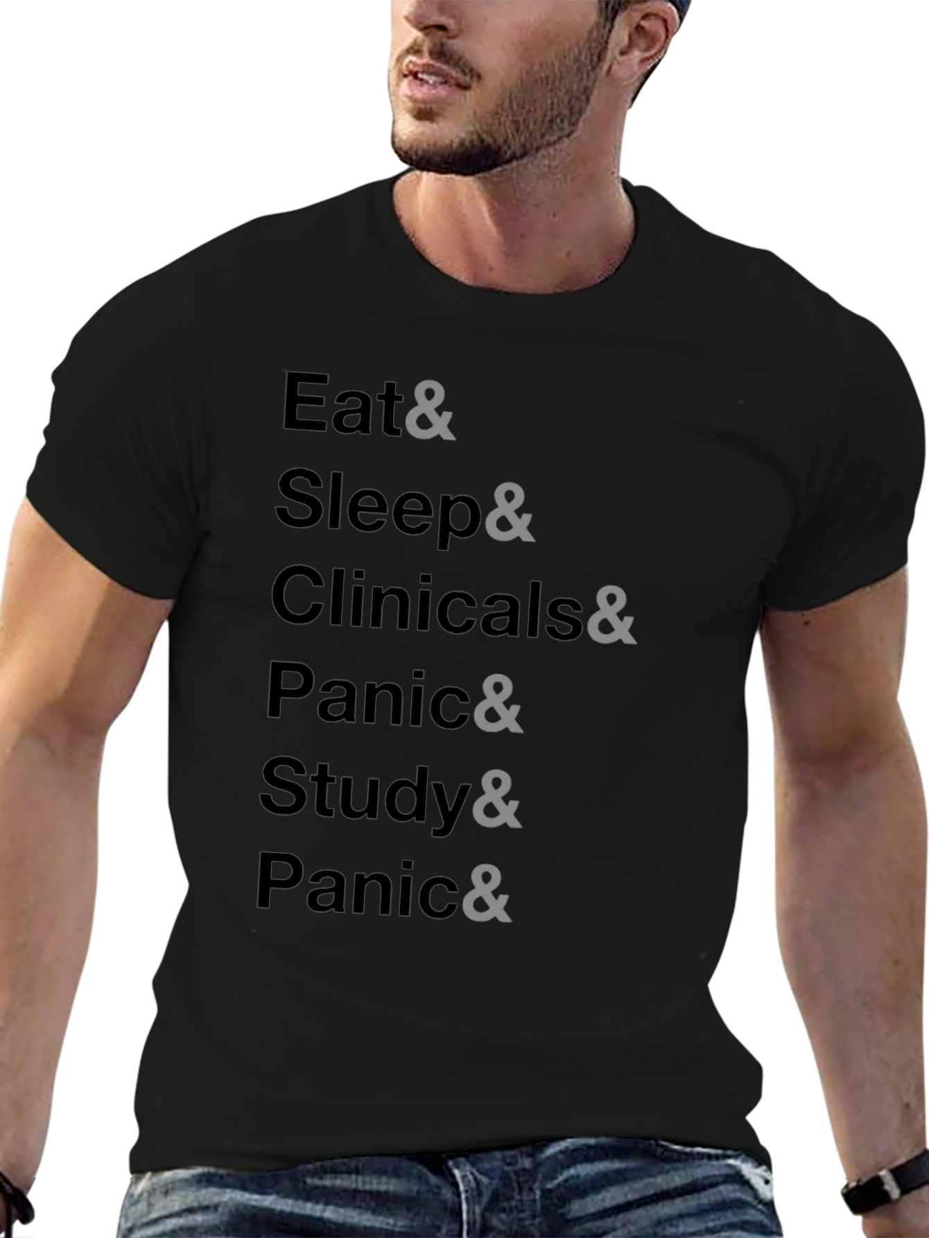Eat Sleep Clinicals Panic Study T-Shirt