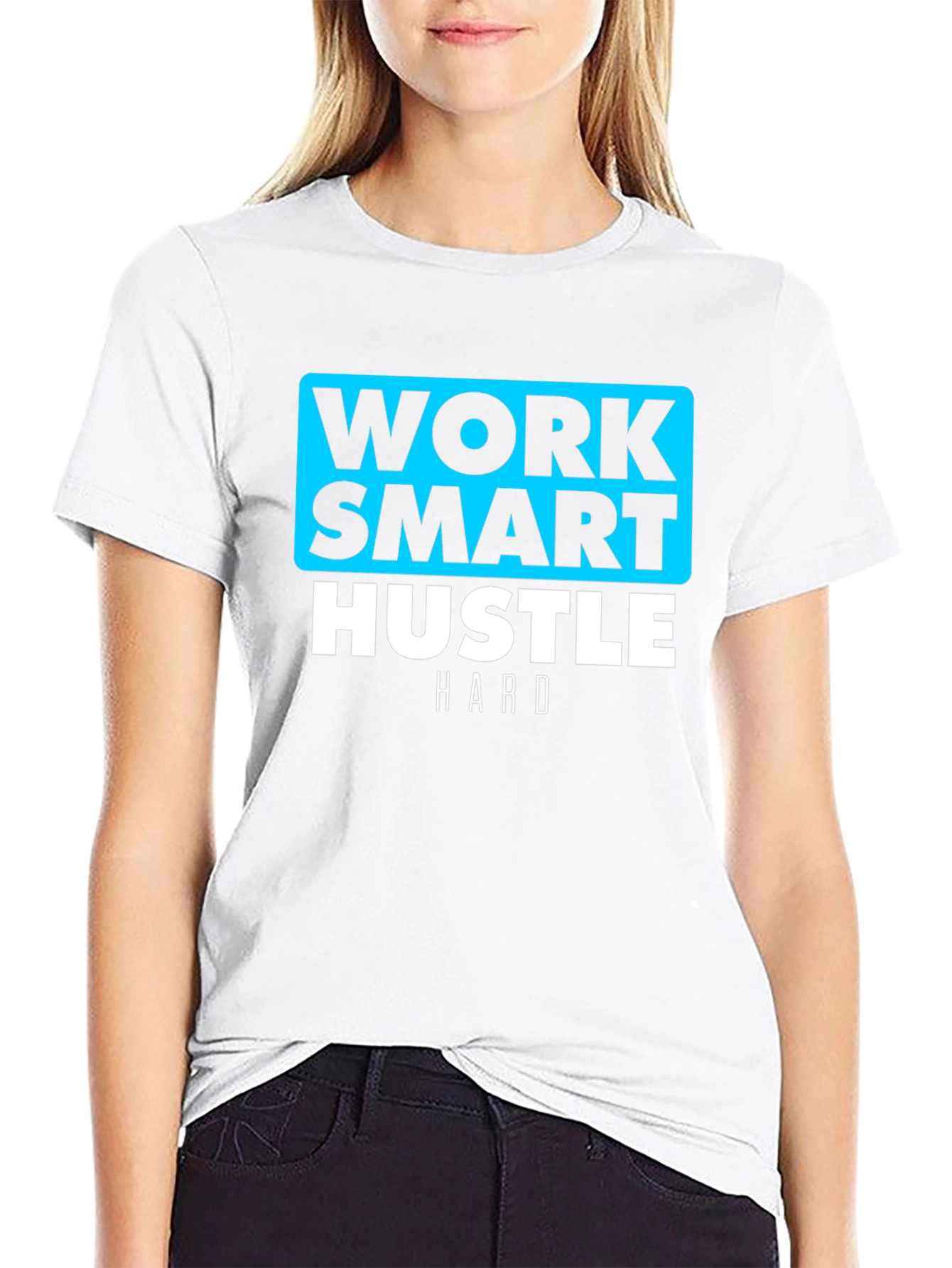 Work Smart Hustle Hard Black T-Shirt