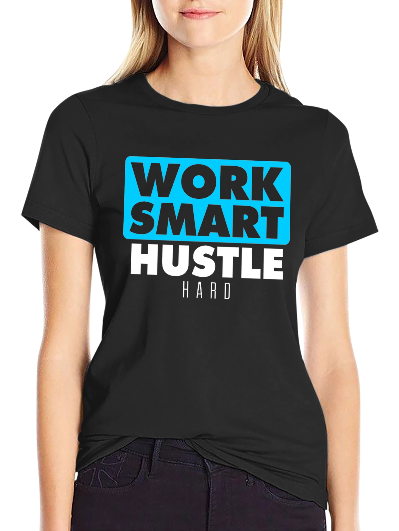 Work Smart Hustle Hard Black T-Shirt