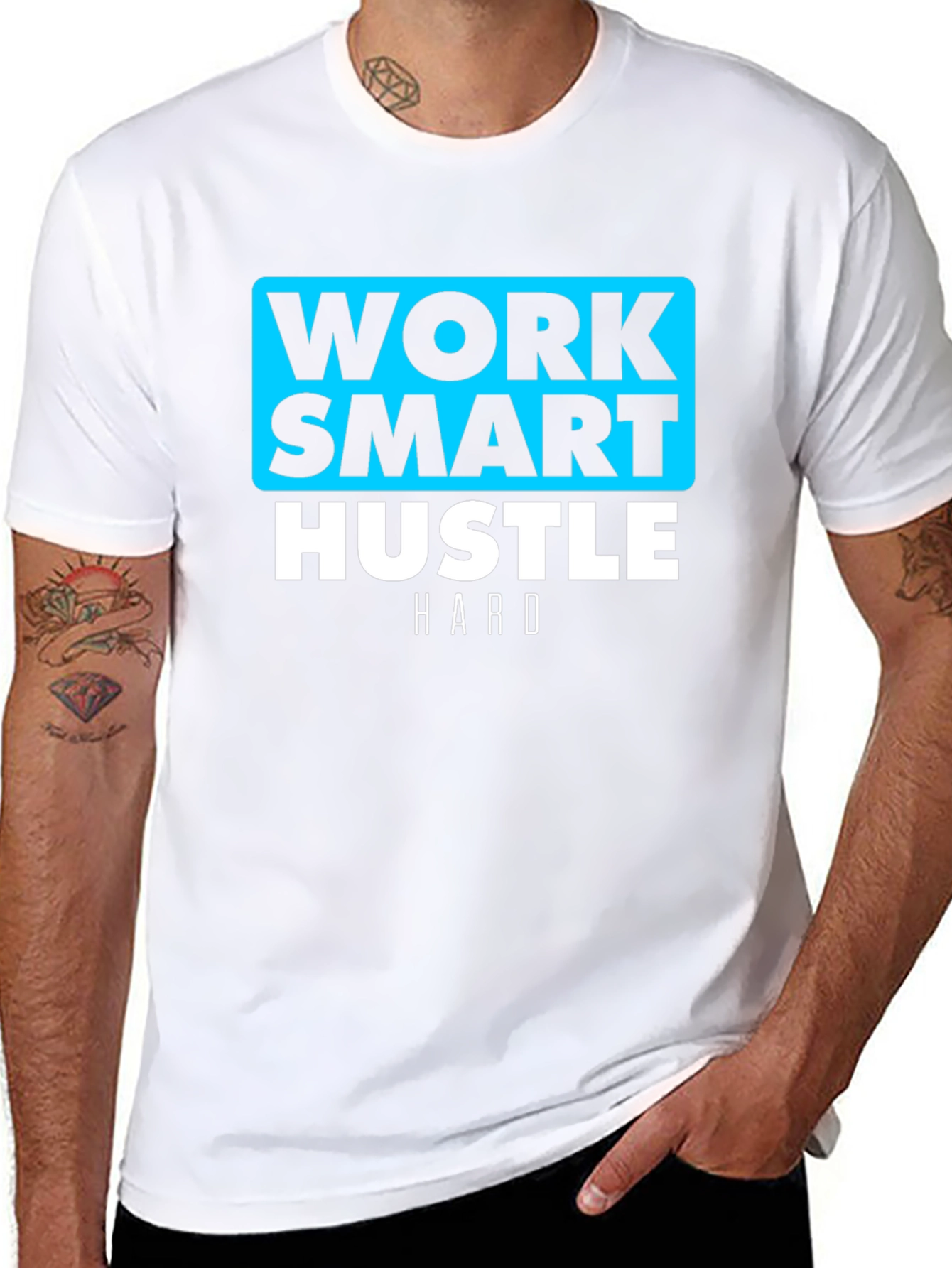 Work Smart Hustle Hard Black T-Shirt