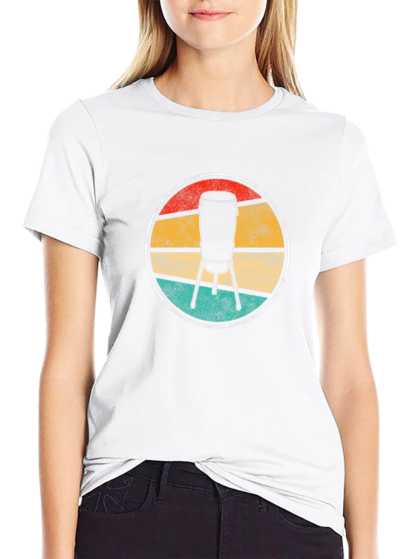 Retro Conga Drum T-Shirt - Music Lover Tee
