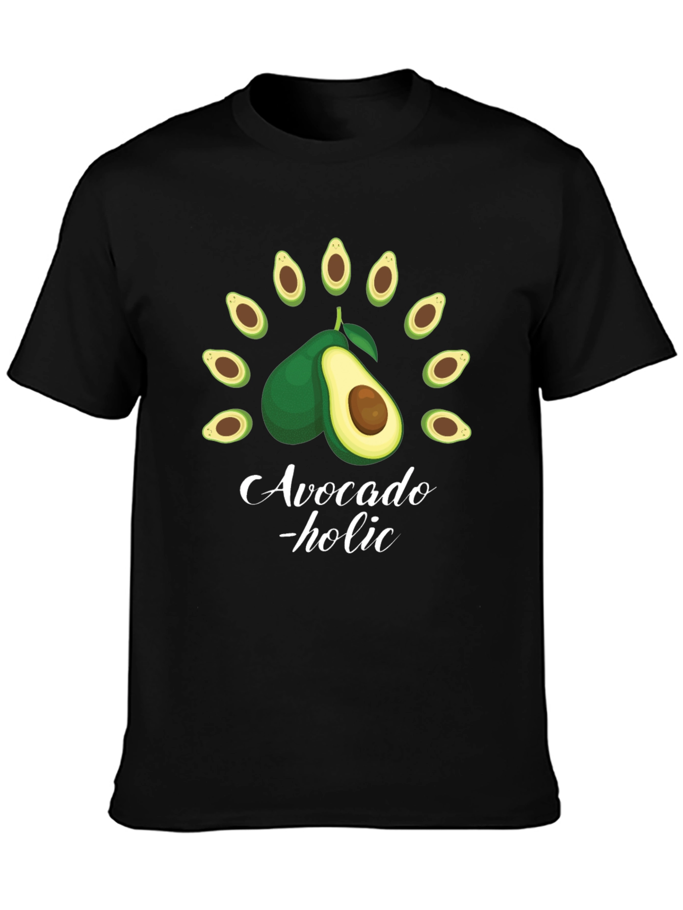 Avocado-holic Black Graphic Tee