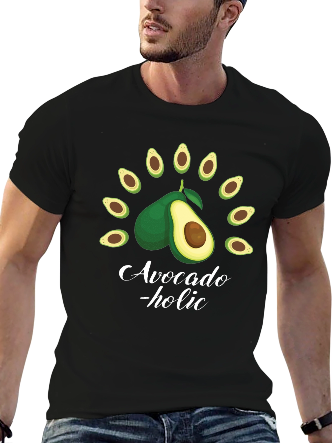 Avocado-holic Black Graphic Tee