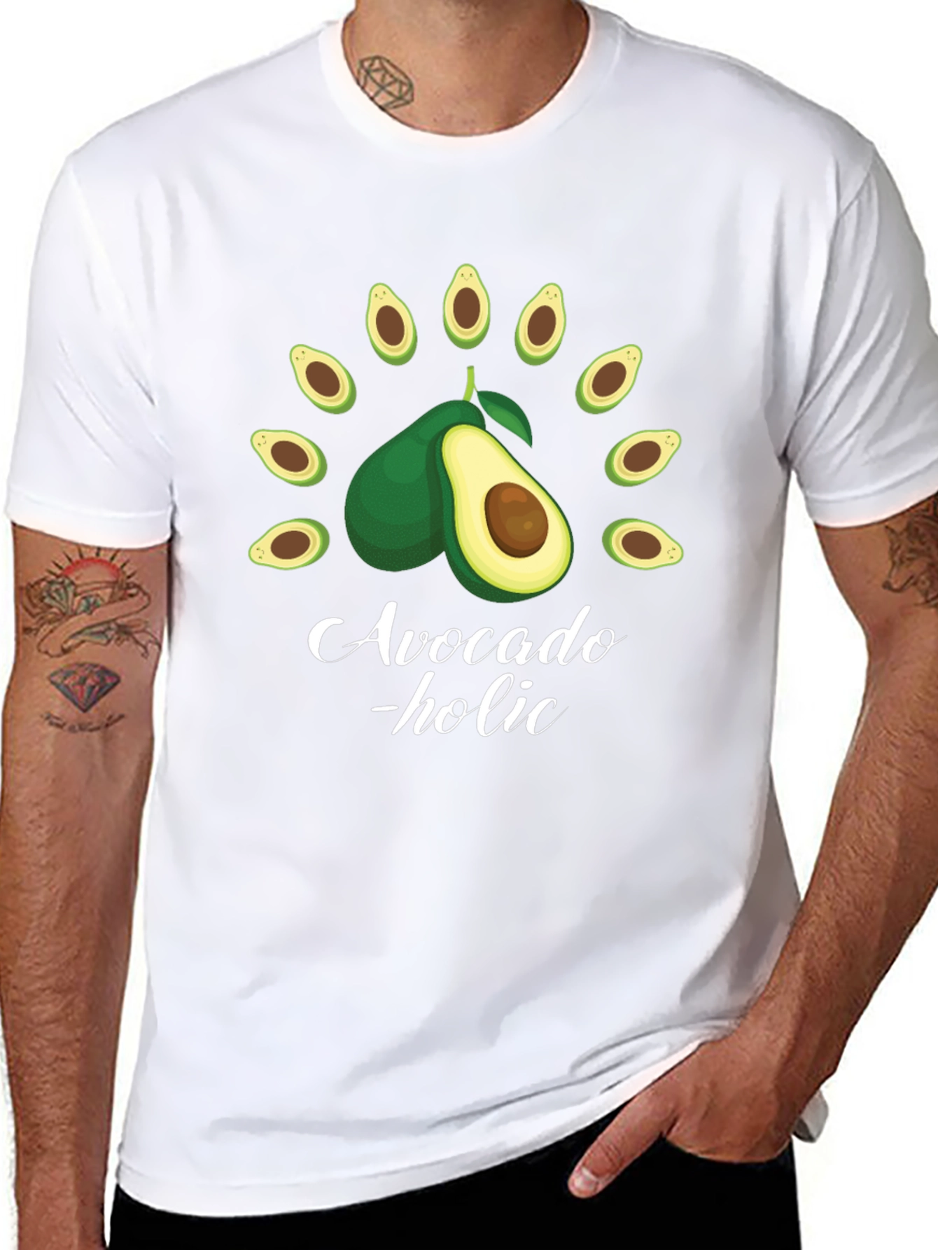 Avocado-holic Black Graphic Tee