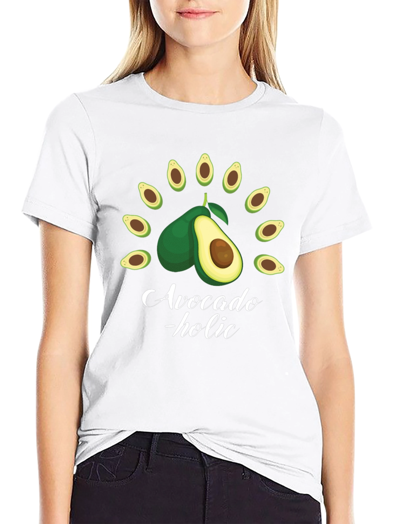 Avocado-holic Black Graphic Tee