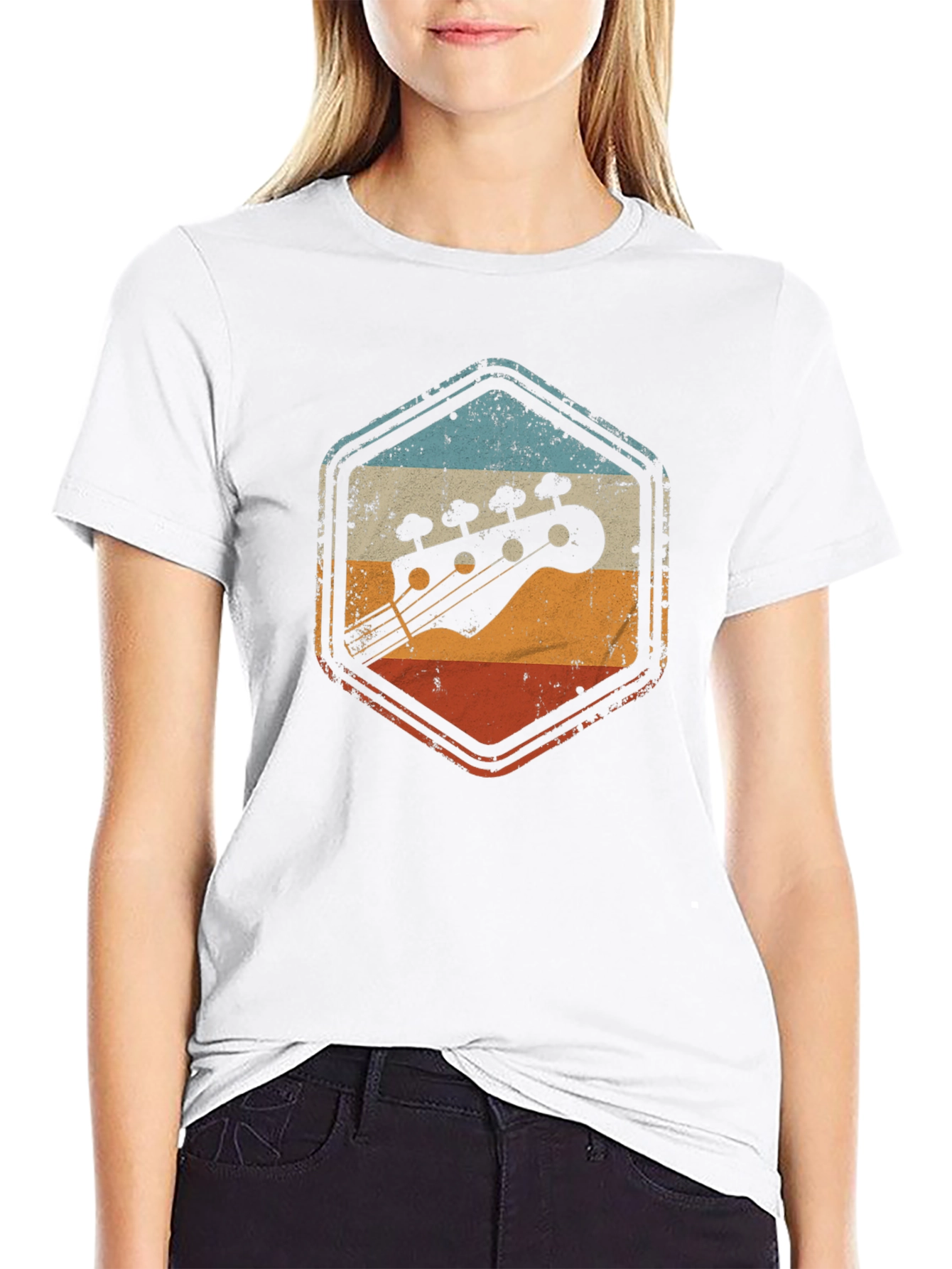 Retro Bass Guitar Graphic T-Shirt