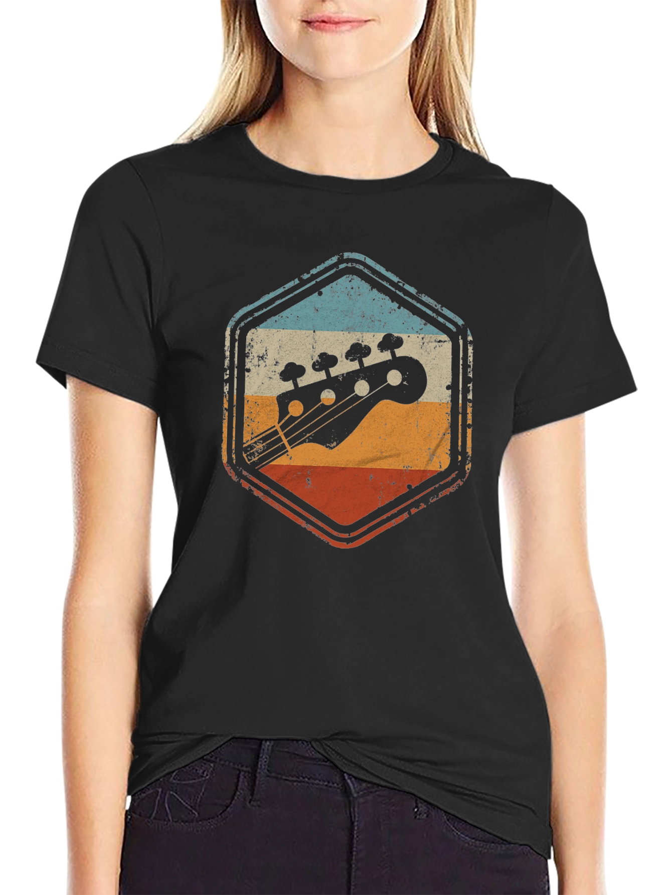 Retro Bass Guitar Graphic T-Shirt