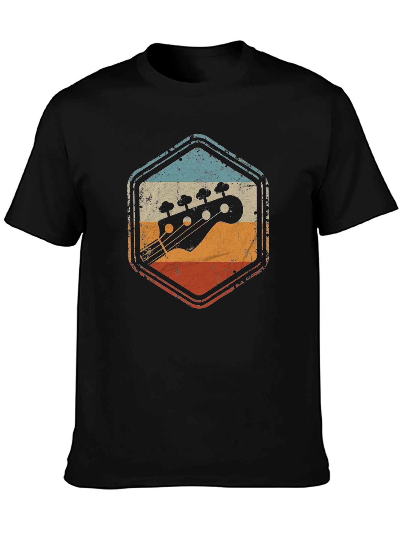 Retro Bass Guitar Graphic T-Shirt