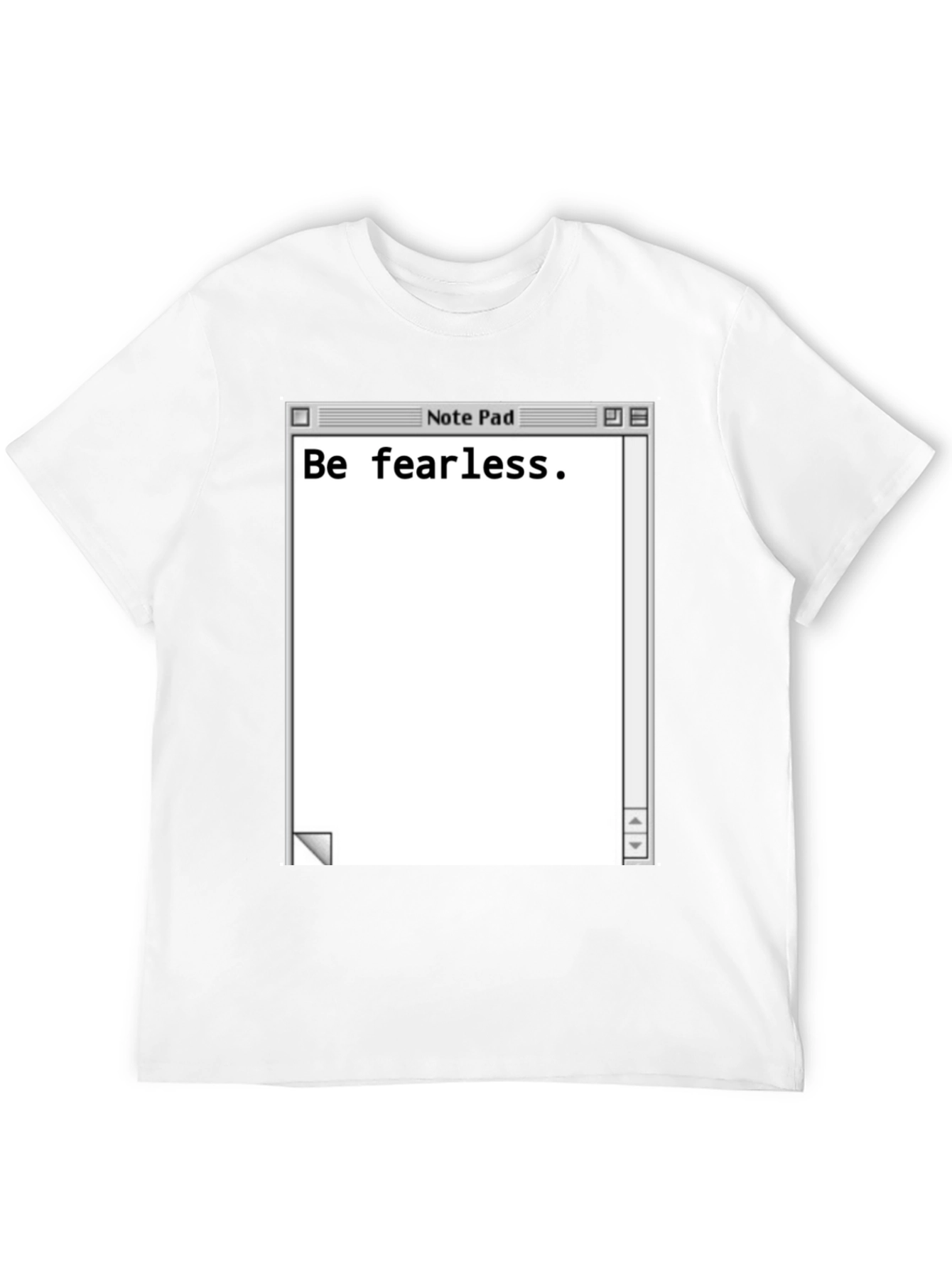 Be Fearless Notepad Graphic Tee - Black