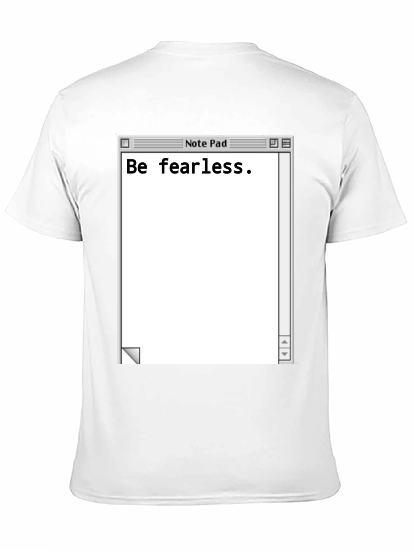 Be Fearless Notepad Graphic Tee - Black