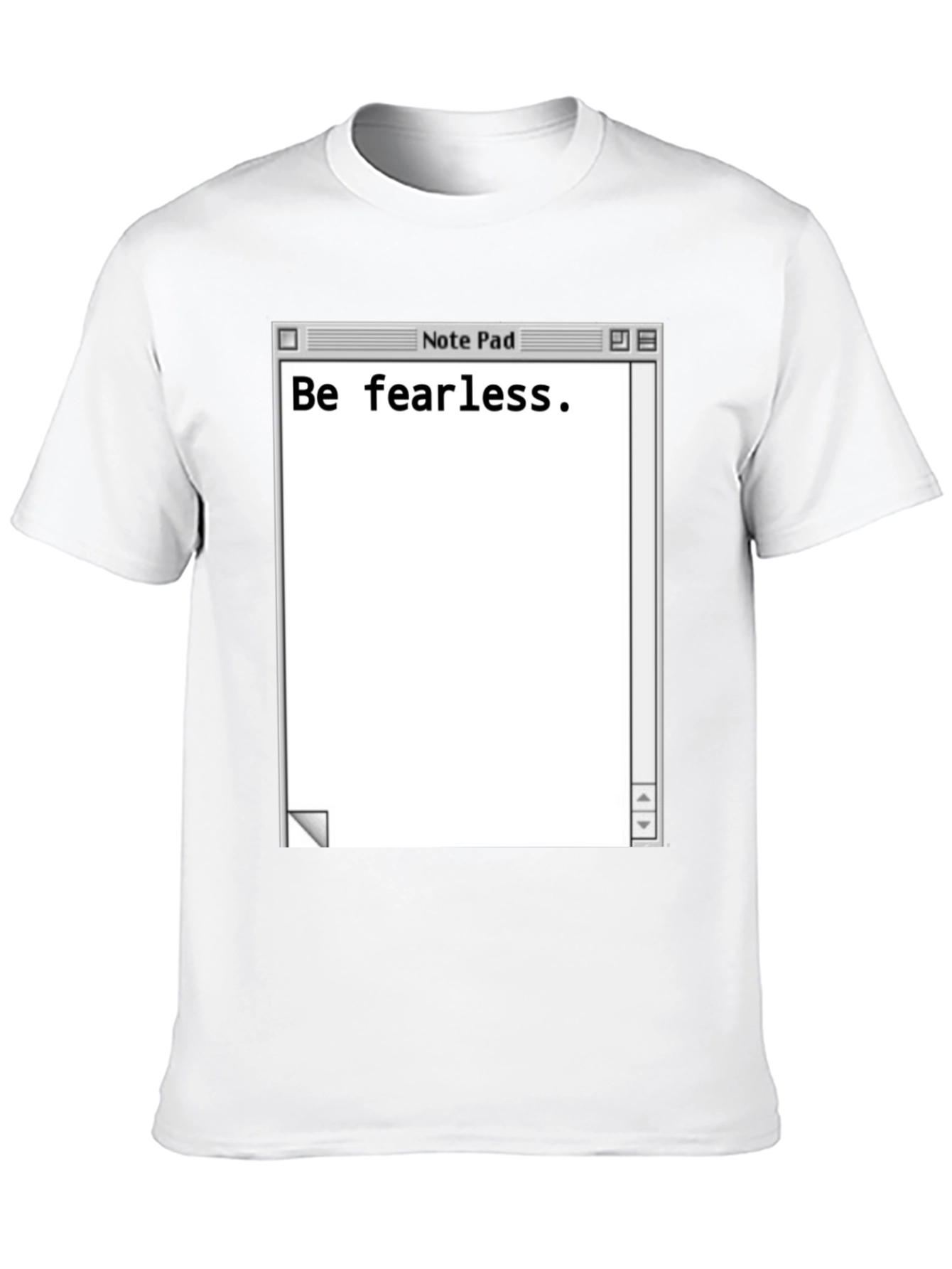 Be Fearless Notepad Graphic Tee - Black