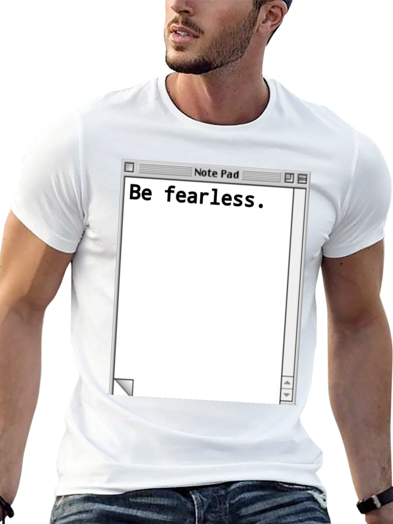Be Fearless Notepad Graphic Tee - Black