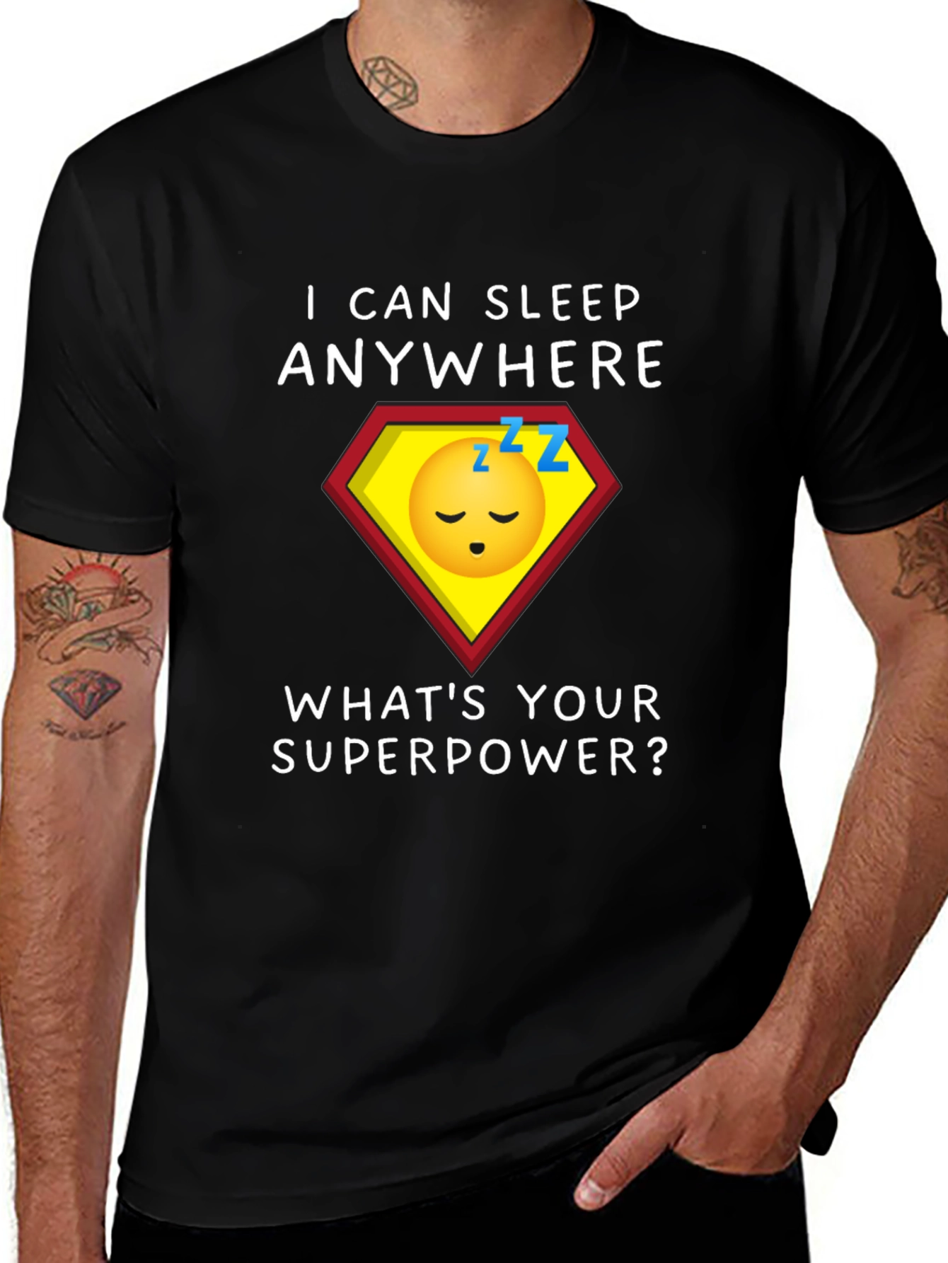 Sleep Anywhere Superpower Graphic Tee