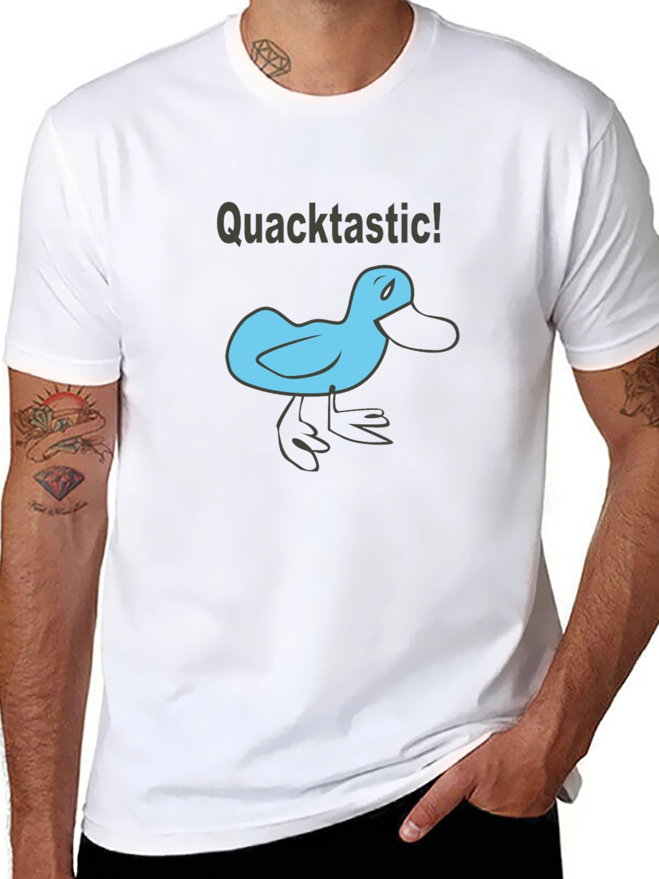 Quacktastic Duck Graphic Black T-Shirt