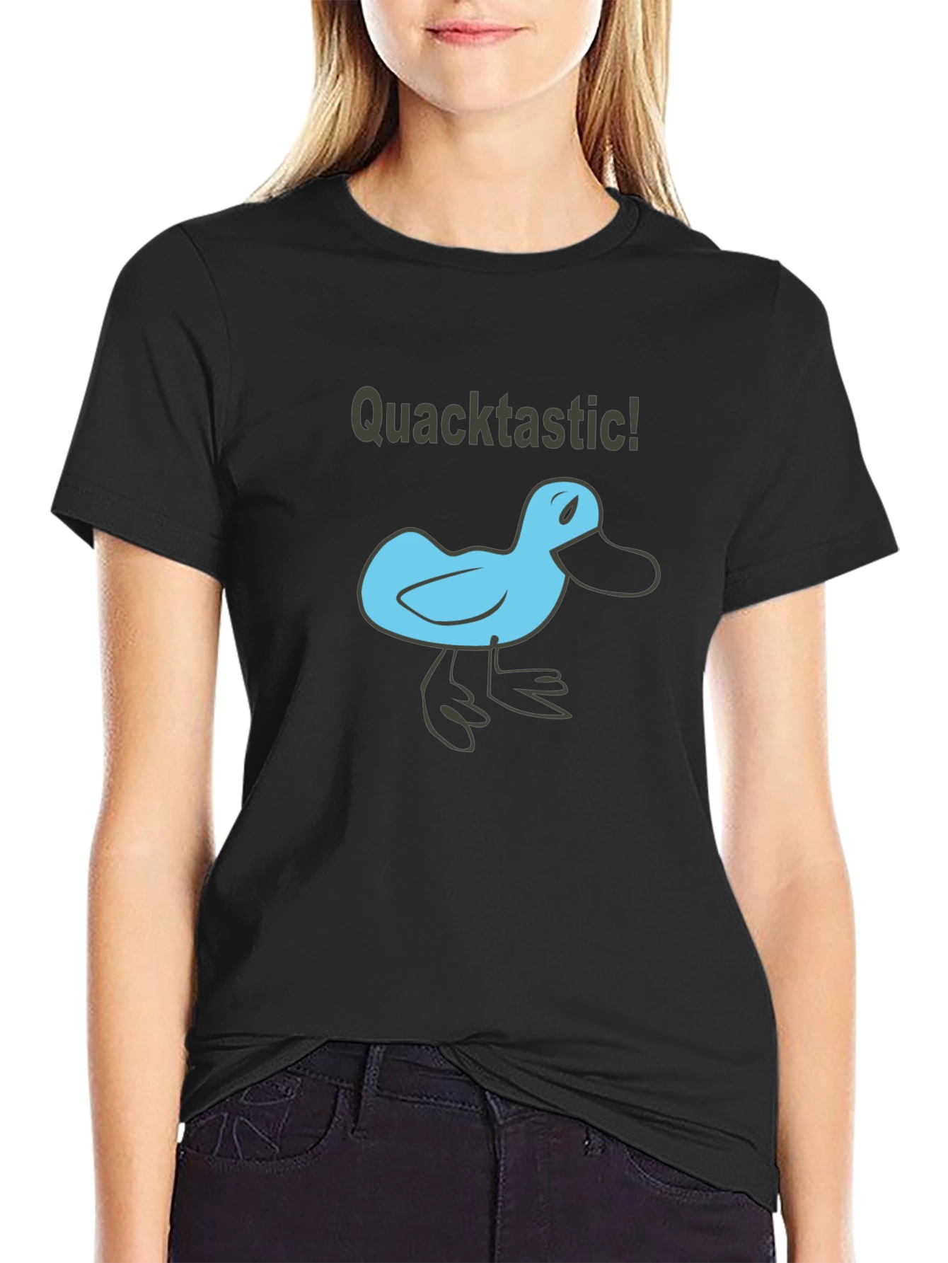 Quacktastic Duck Graphic Black T-Shirt