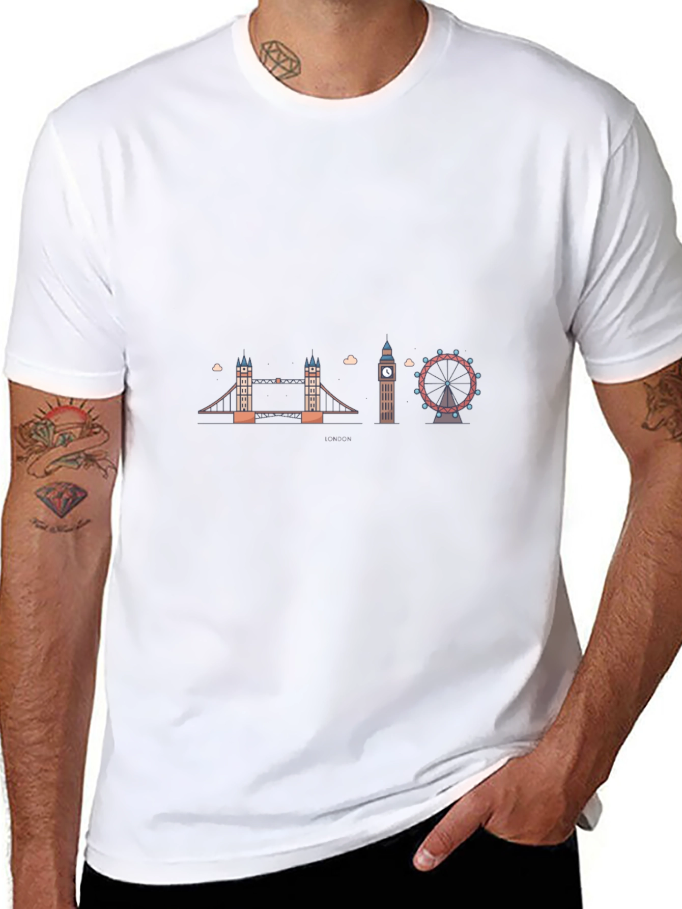 London Landmarks Graphic T-Shirt