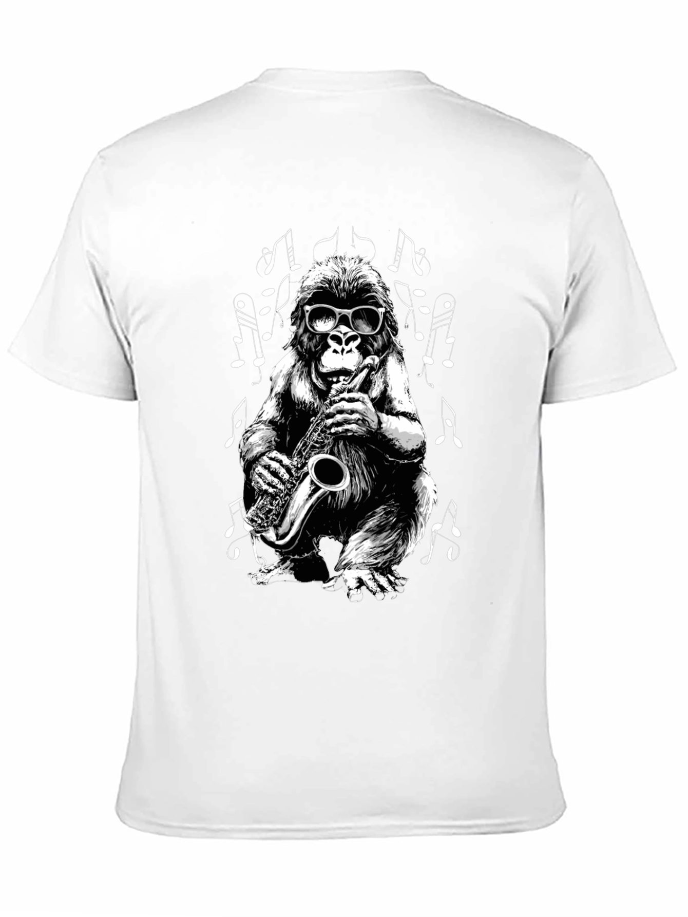 Cool Gorilla Saxophone Player Graphic T-Shirt