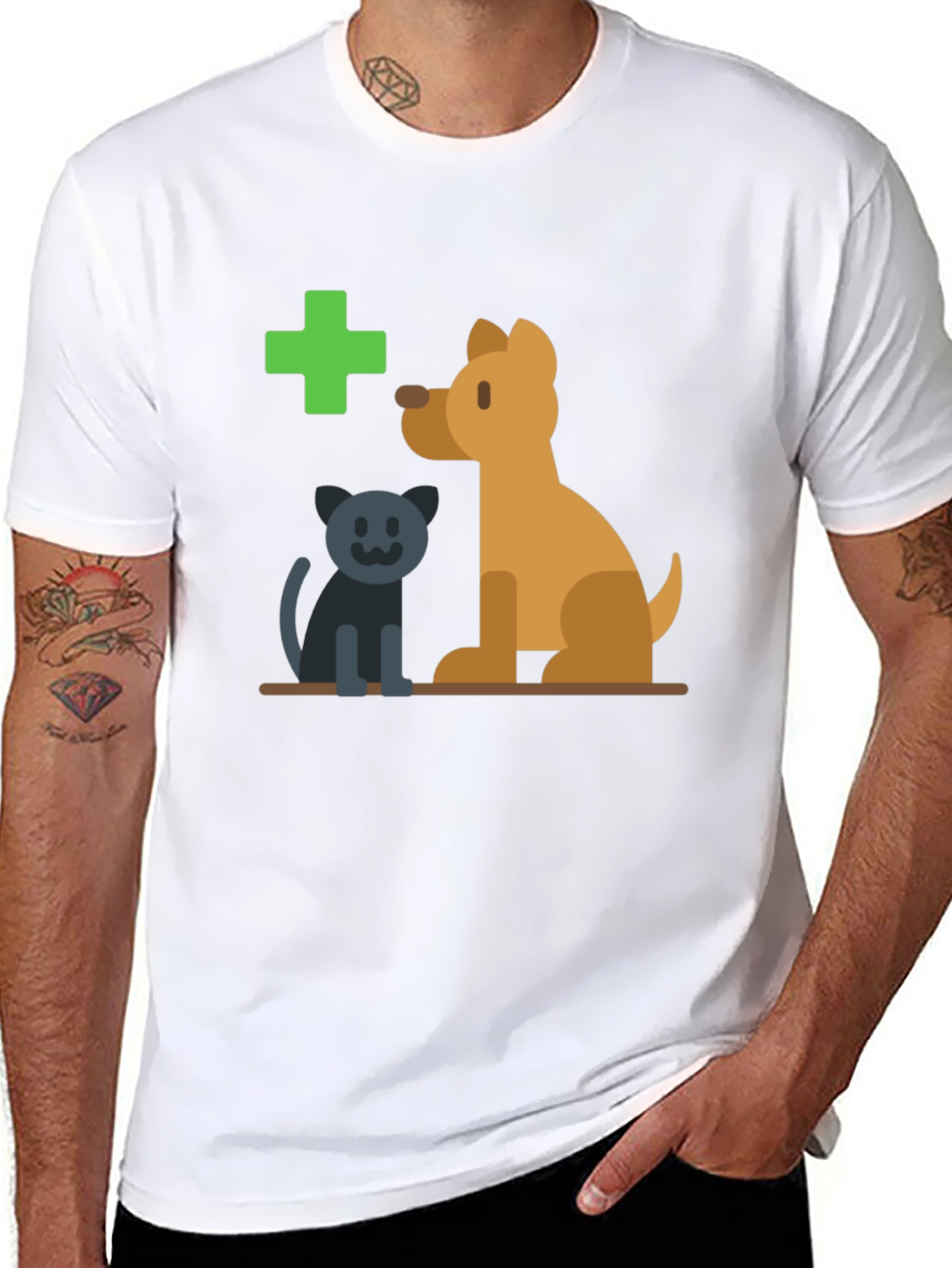 Vet Clinic Pet Graphic Tee - Black T-Shirt