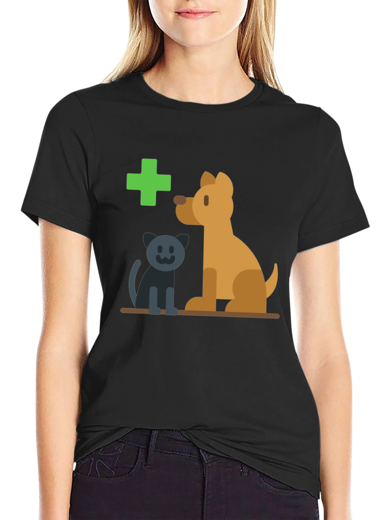 Vet Clinic Pet Graphic Tee - Black T-Shirt