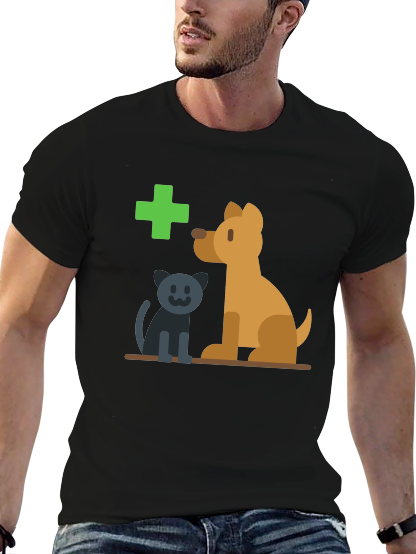 Vet Clinic Pet Graphic Tee - Black T-Shirt