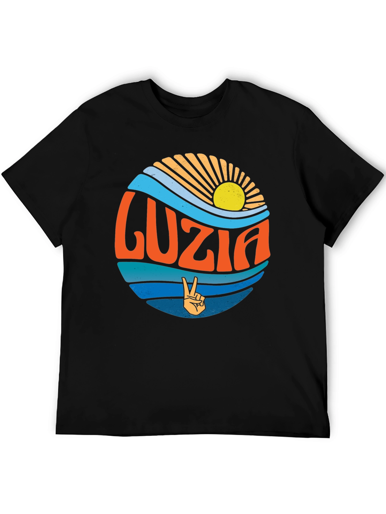 Luzia Retro Graphic T-Shirt - Black