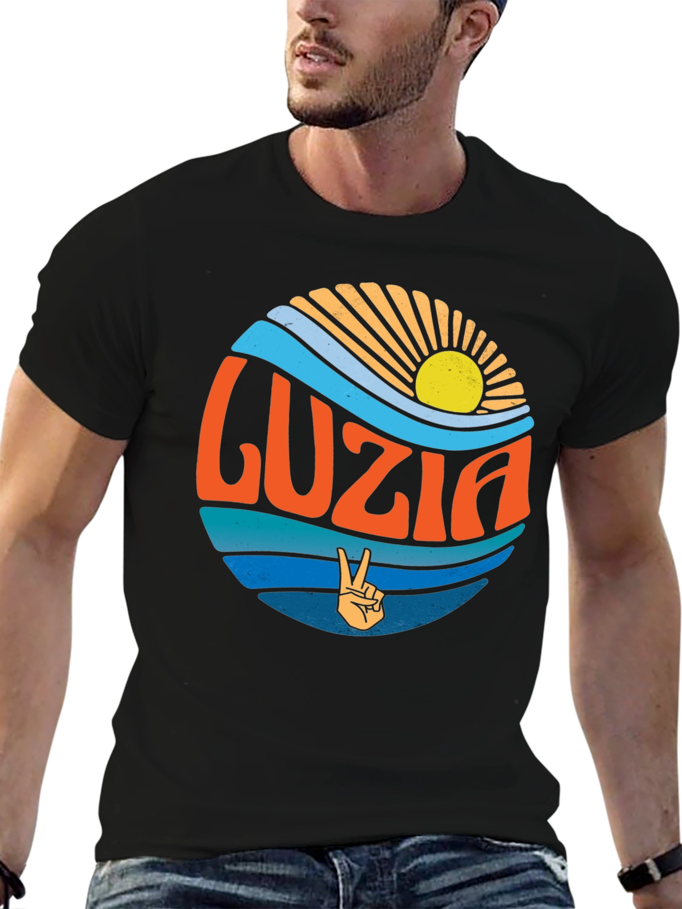 Luzia Retro Graphic T-Shirt - Black