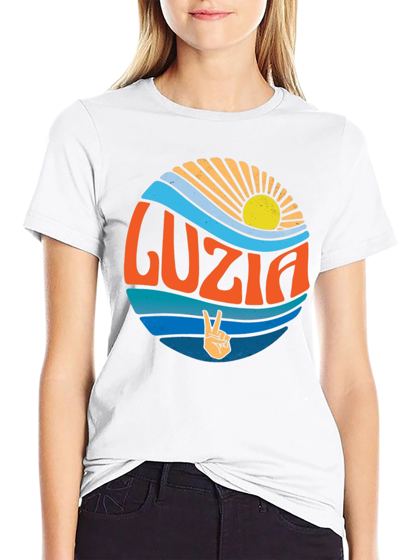 Luzia Retro Graphic T-Shirt - Black