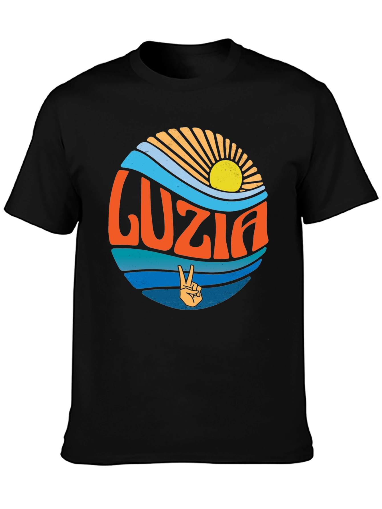 Luzia Retro Graphic T-Shirt - Black
