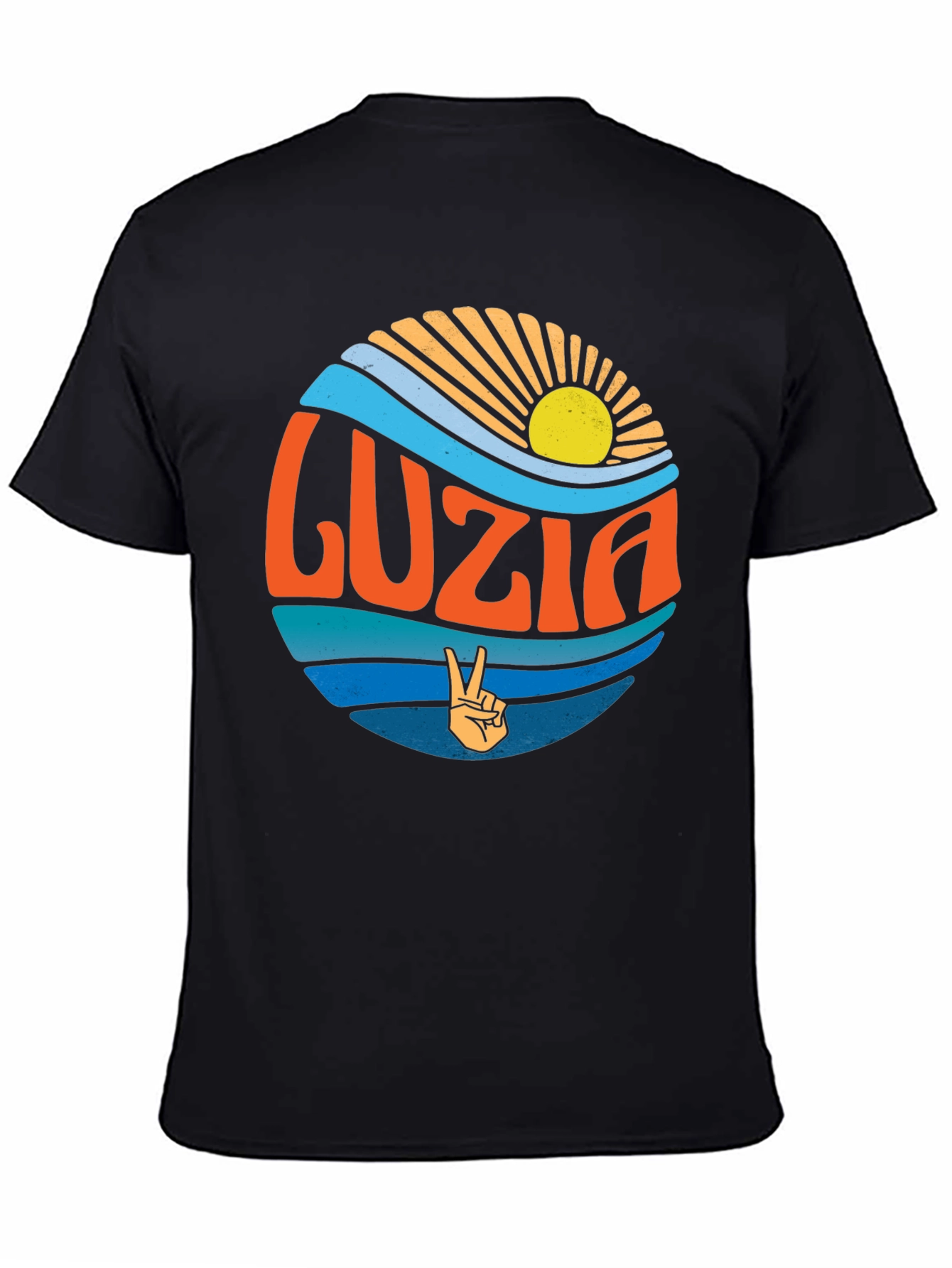 Luzia Retro Graphic T-Shirt - Black