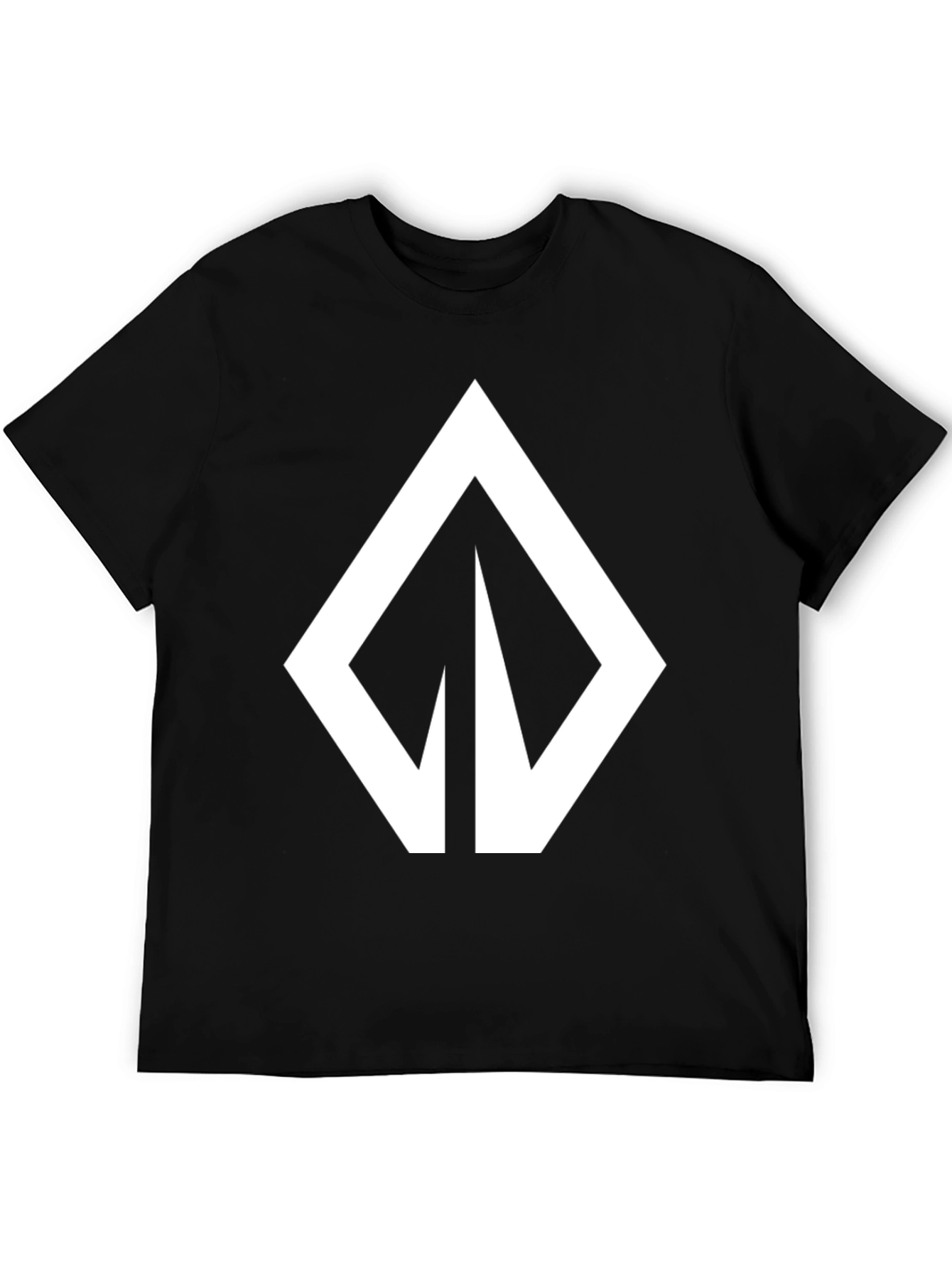 Bold Graphic Tee - Modern Arrow Design Black