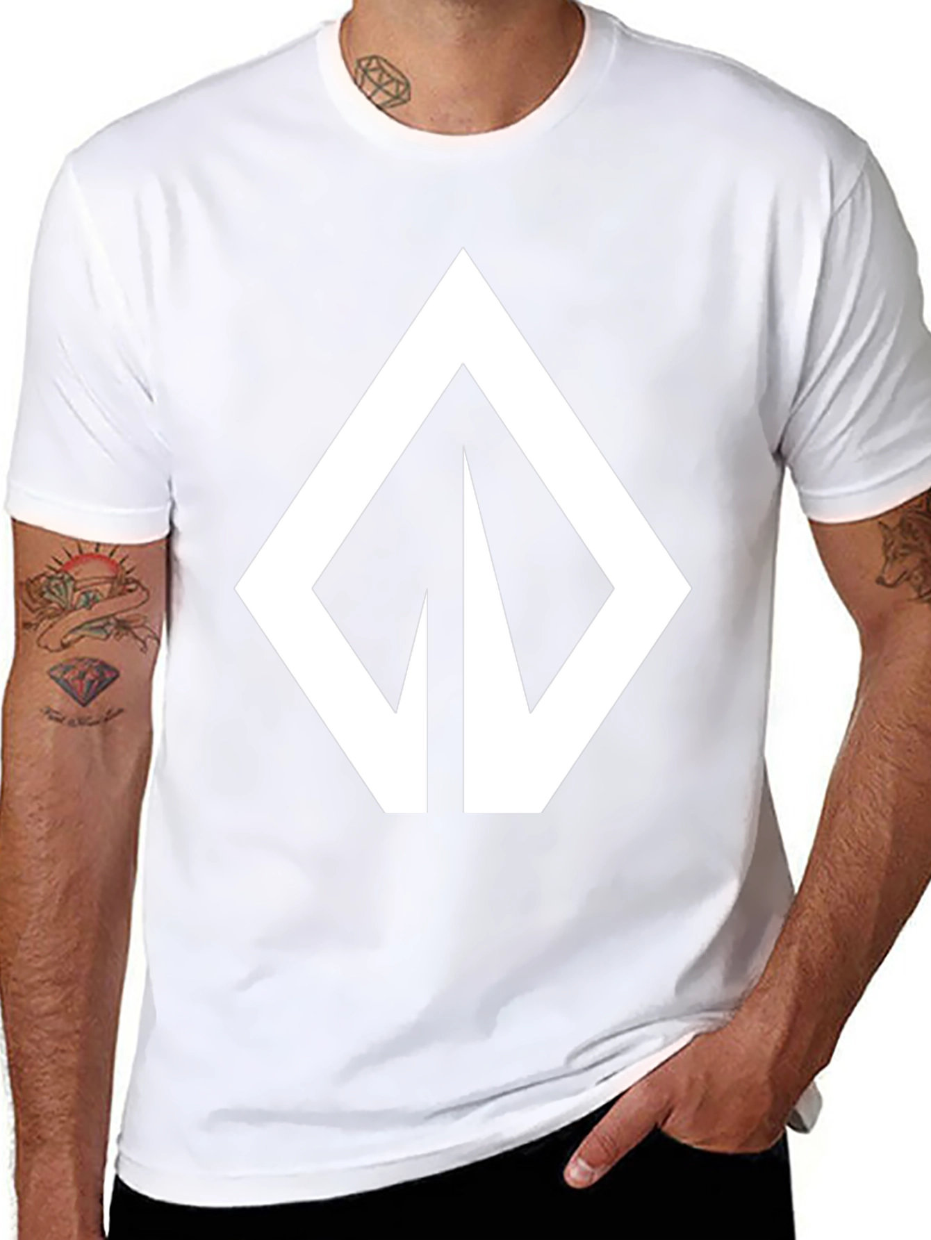 Bold Graphic Tee - Modern Arrow Design Black