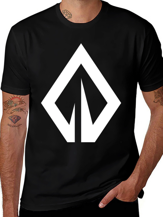 Bold Graphic Tee - Modern Arrow Design Black