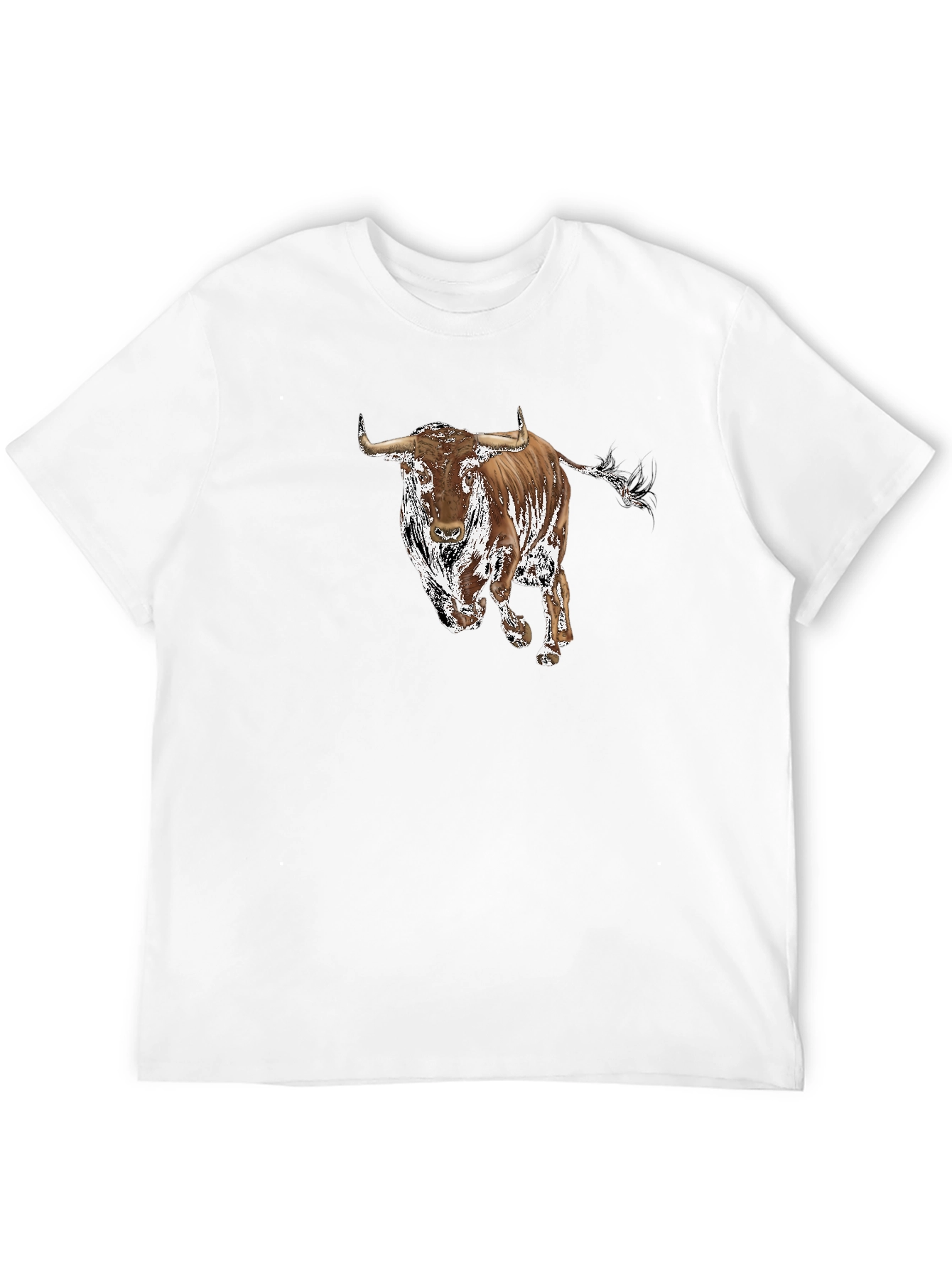 Bull Graphic Tee - Black Casual Shirt