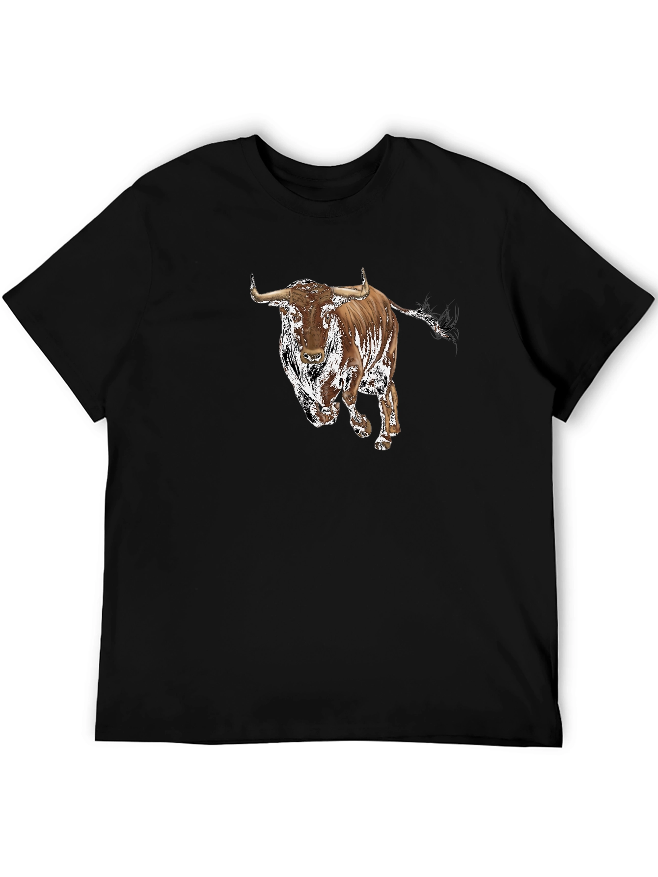 Bull Graphic Tee - Black Casual Shirt