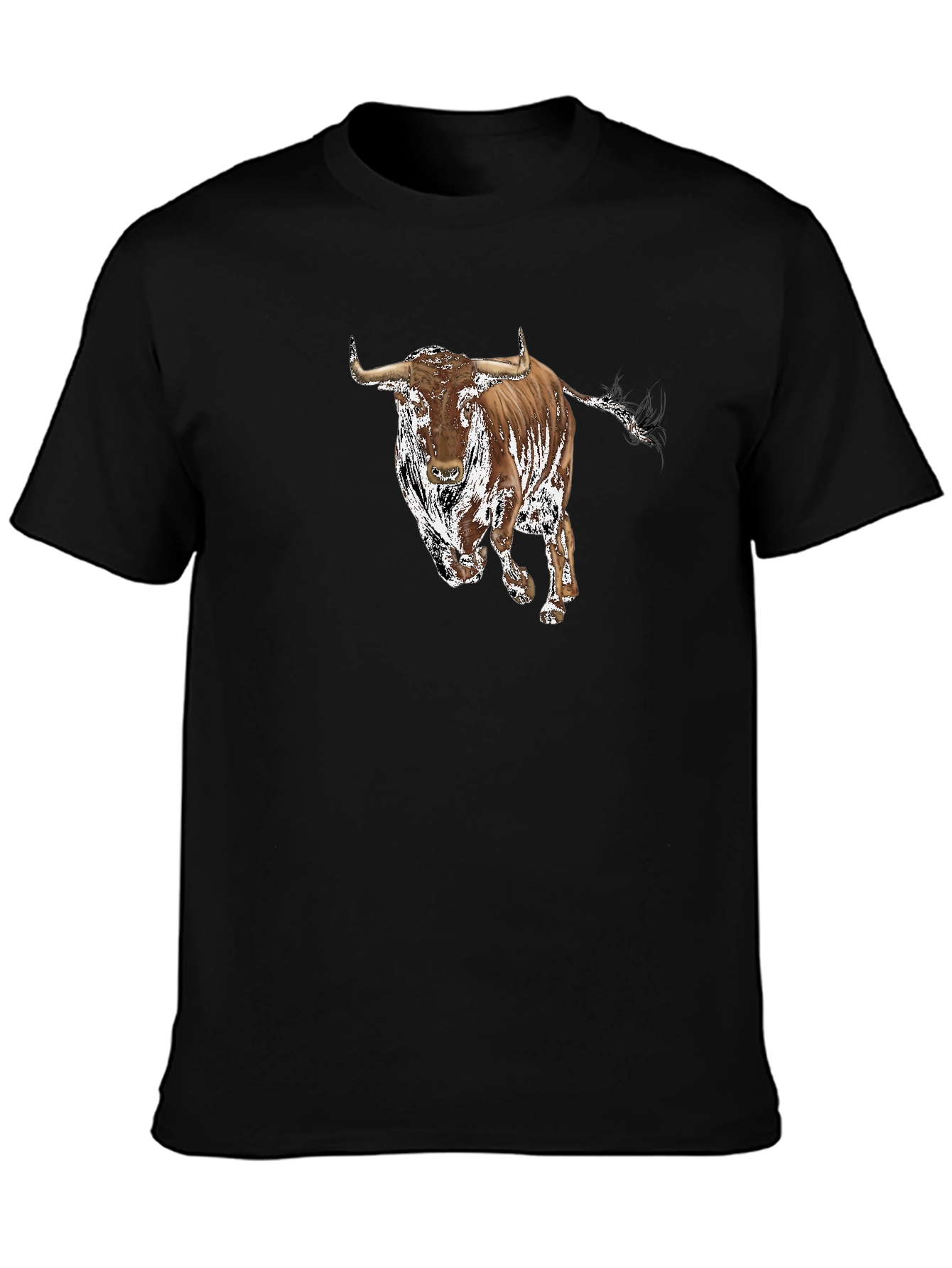 Bull Graphic Tee - Black Casual Shirt