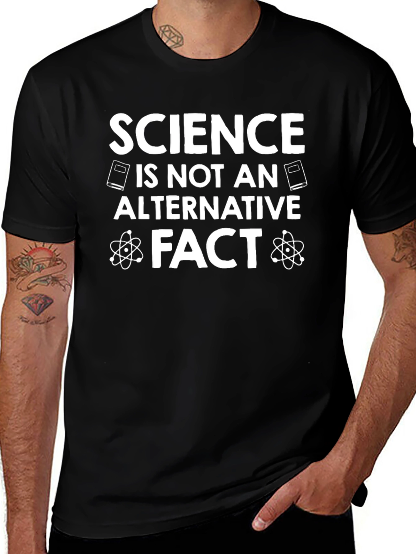 Science is Not an Alternative Fact Black T-Shirt