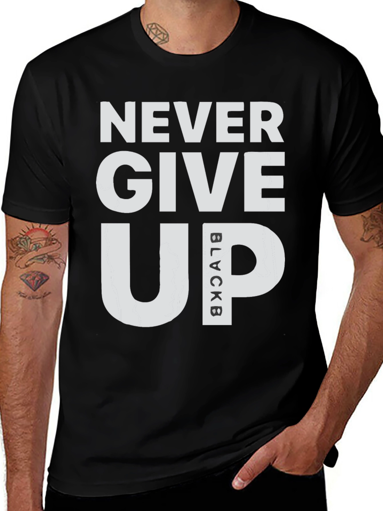 Never Give Up T-Shirt - Motivational Graphic Tee