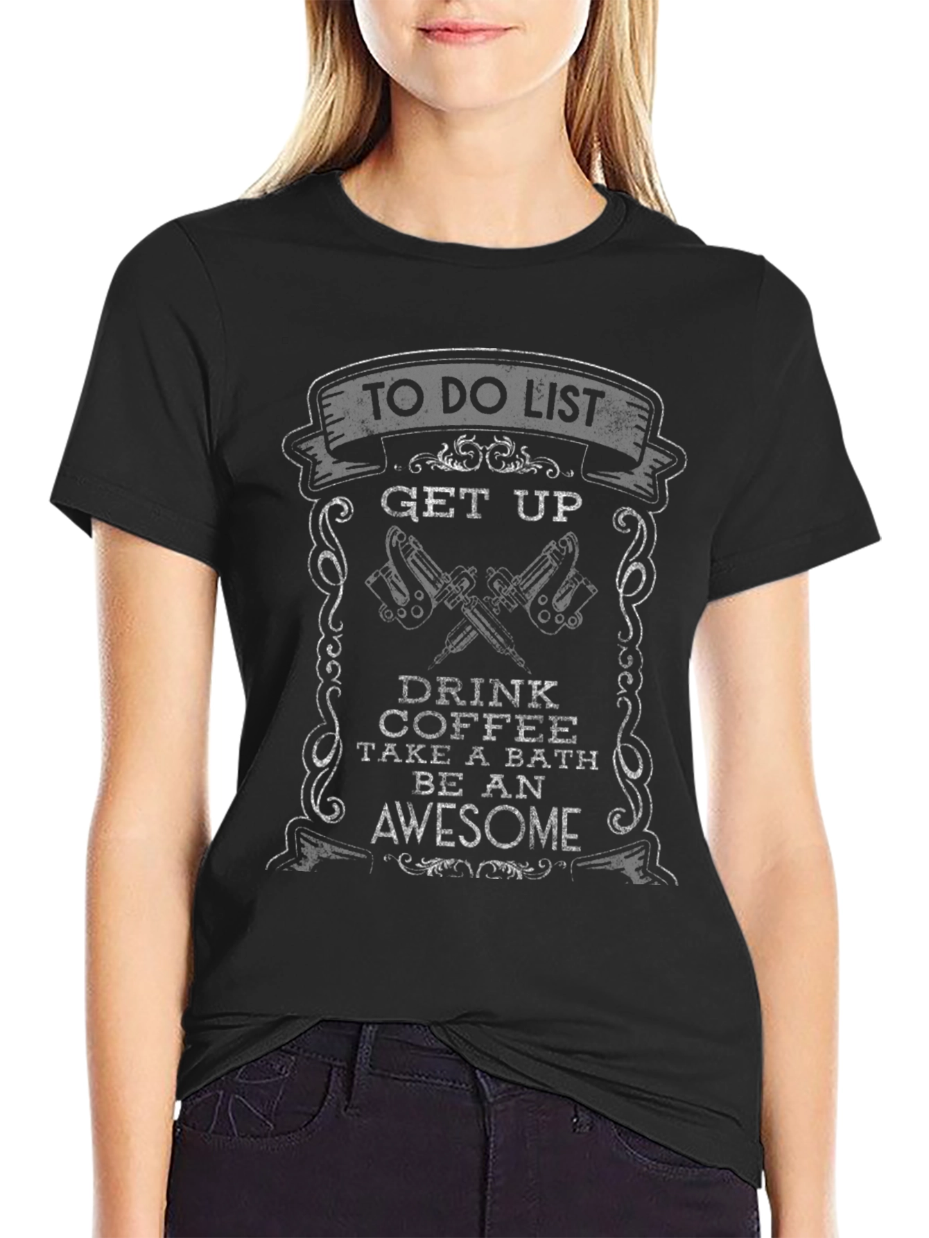 To Do List Tattoo Artist Black T-Shirt