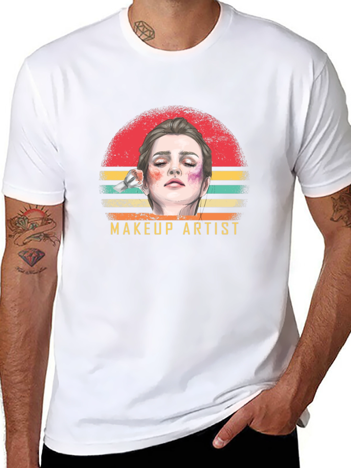 Makeup Artist Graphic T-Shirt - Retro Style