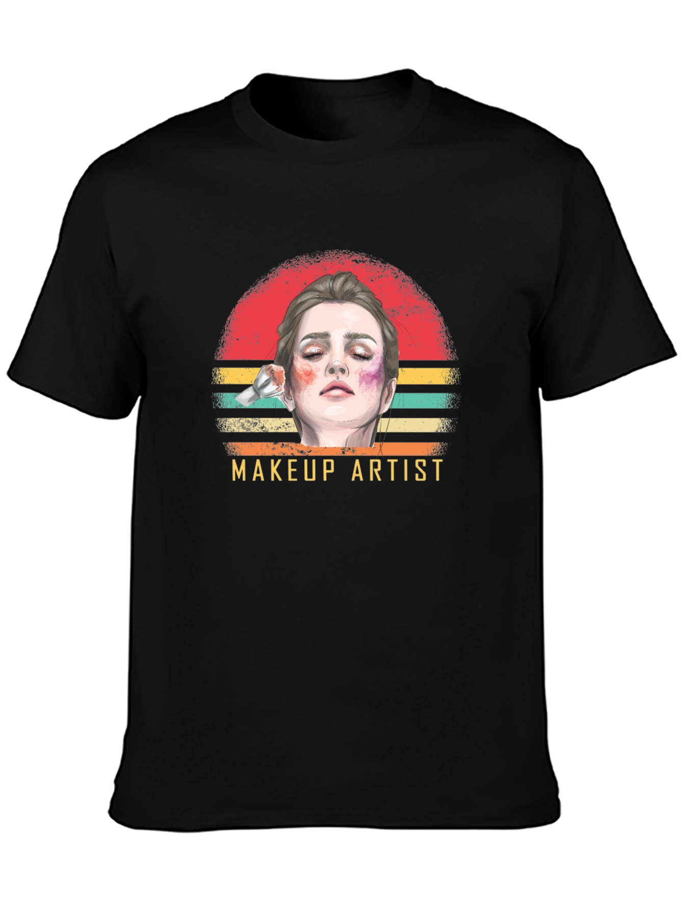 Makeup Artist Graphic T-Shirt - Retro Style