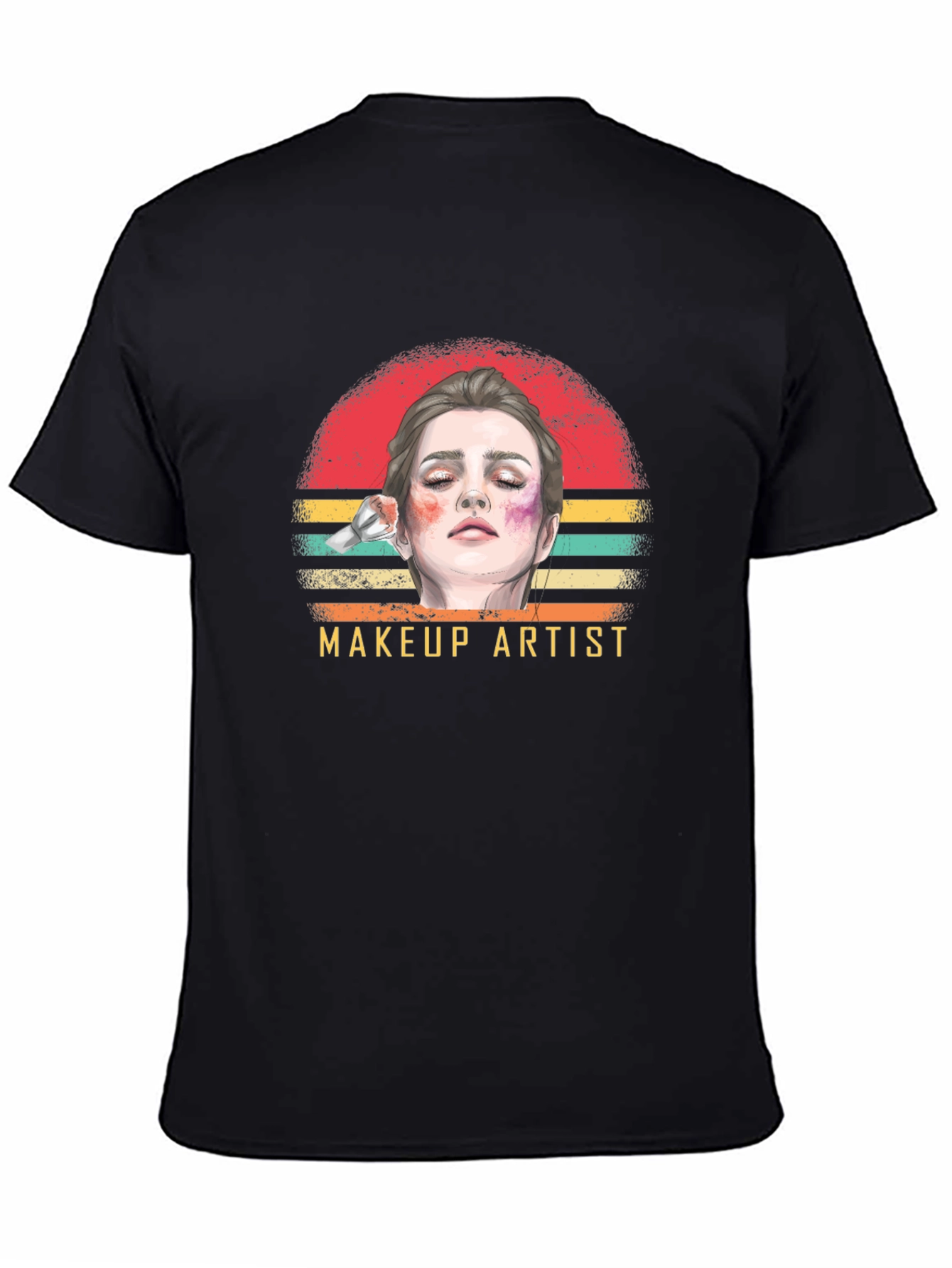 Makeup Artist Graphic T-Shirt - Retro Style