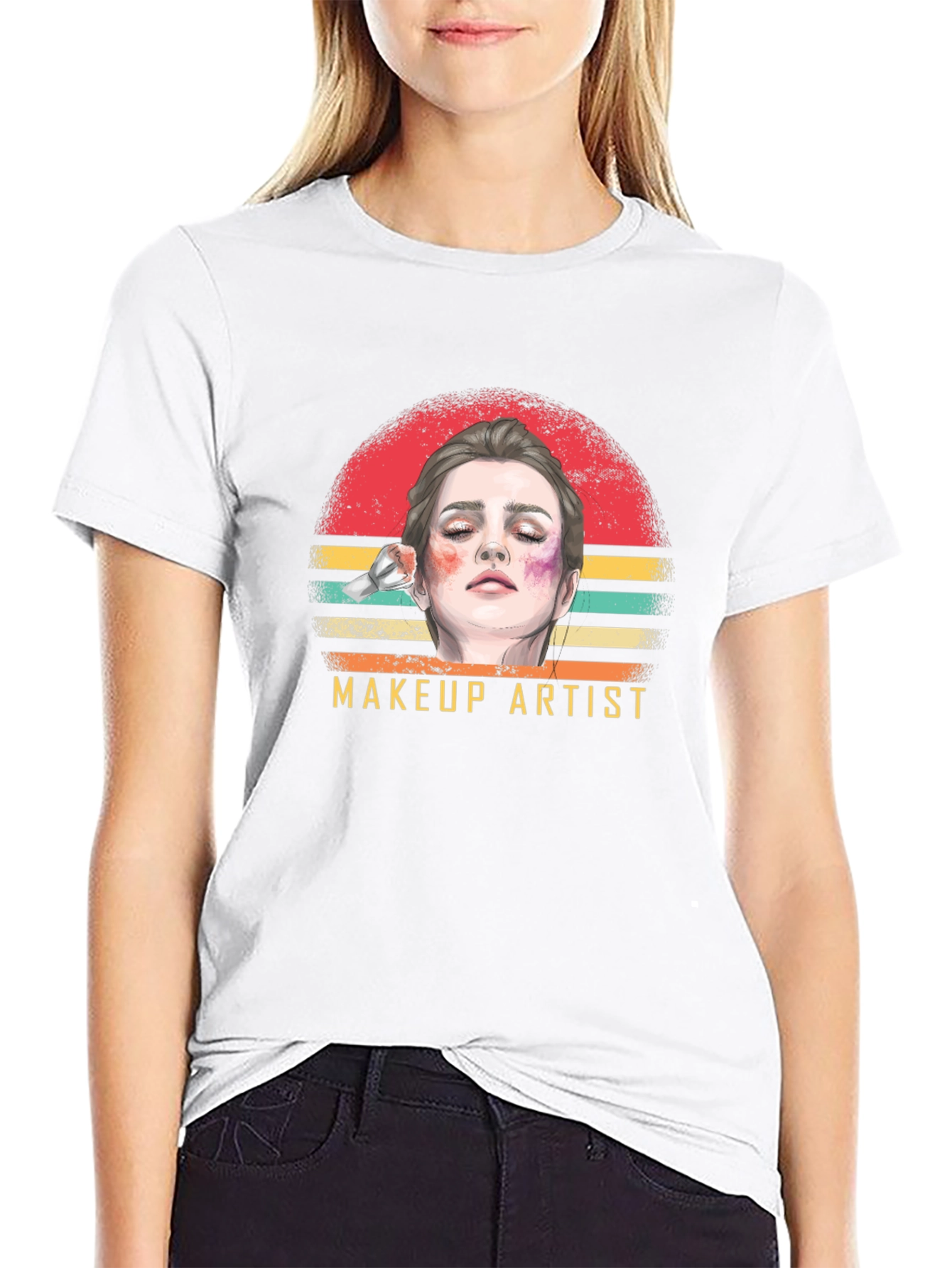 Makeup Artist Graphic T-Shirt - Retro Style