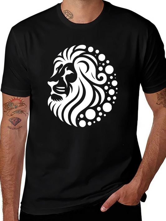 Lion Graphic T-Shirt - Black Bold Design