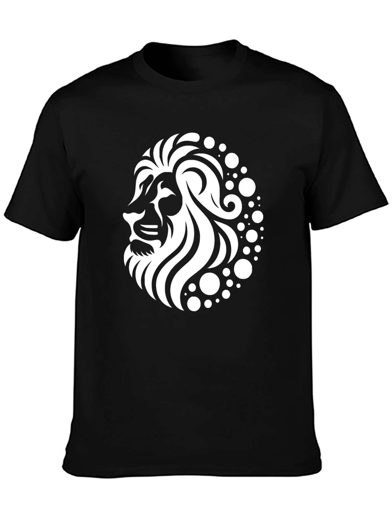Lion Graphic T-Shirt - Black Bold Design