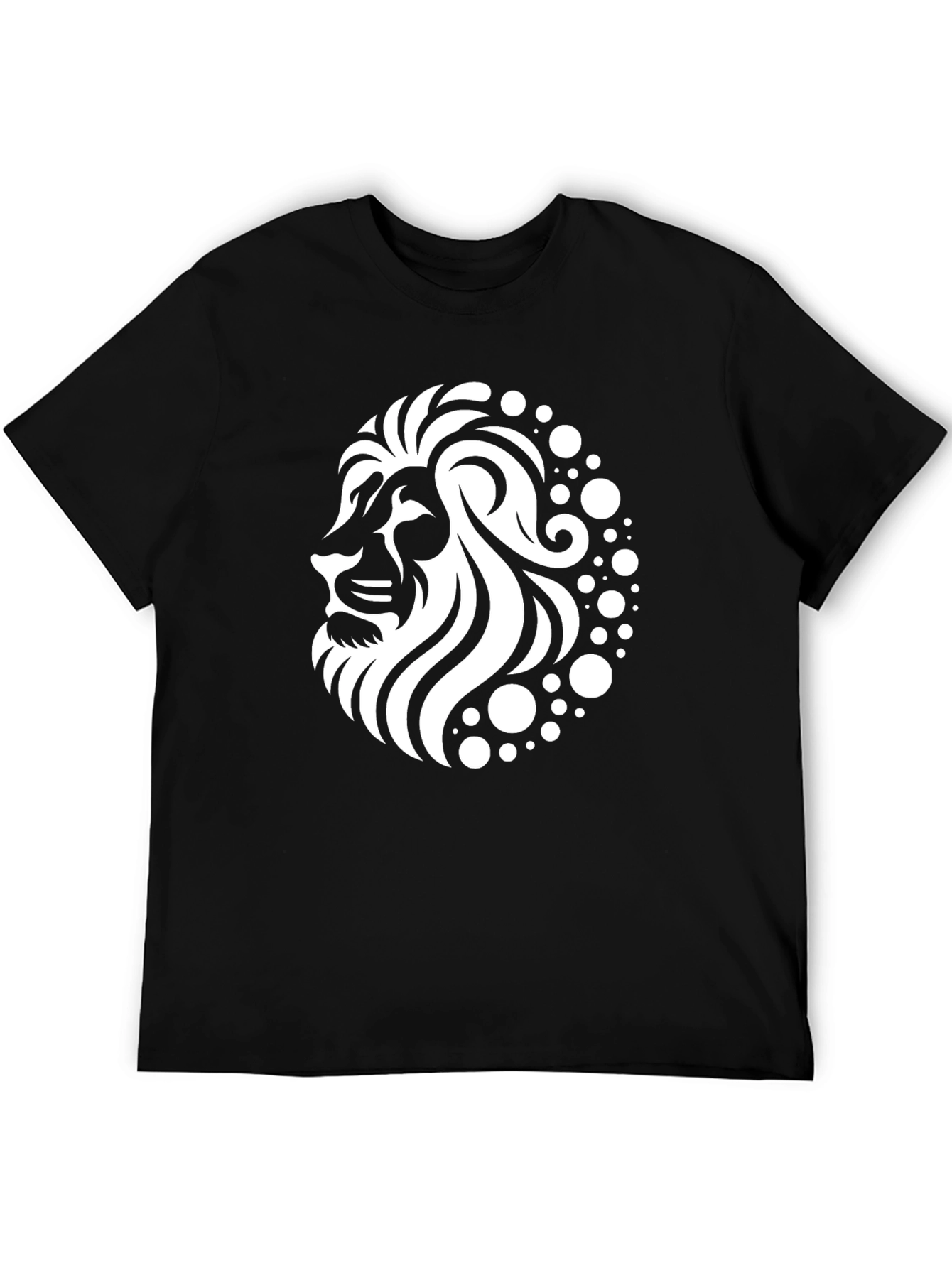 Lion Graphic T-Shirt - Black Bold Design