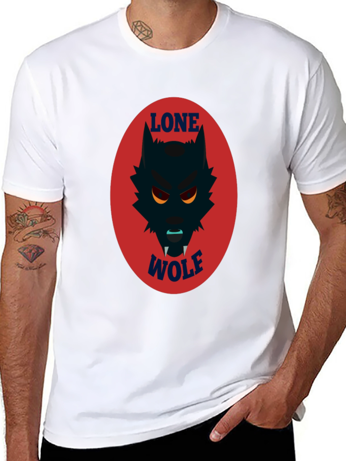 Lone Wolf Graphic Tee - Mens Black T-Shirt
