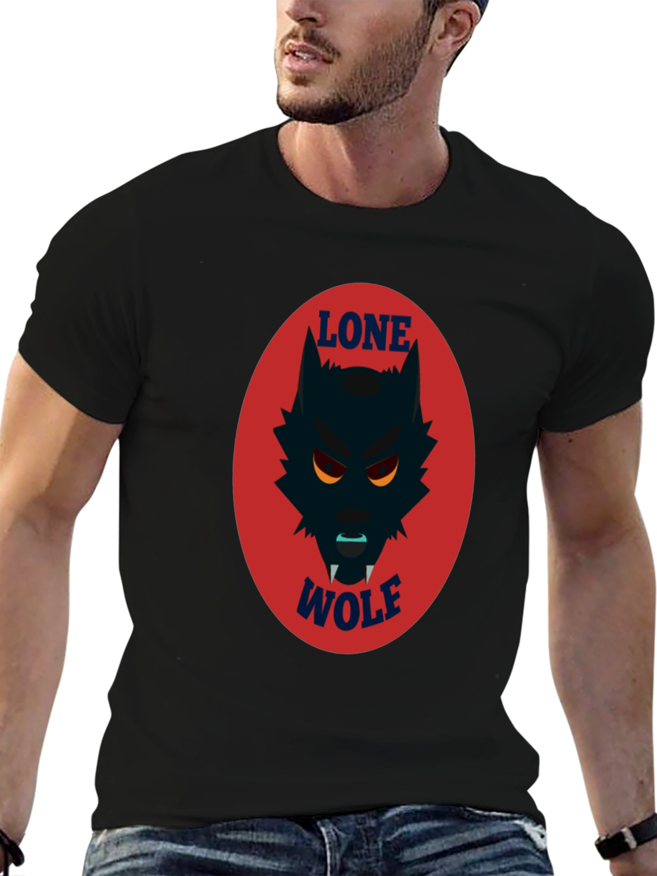Lone Wolf Graphic Tee - Mens Black T-Shirt
