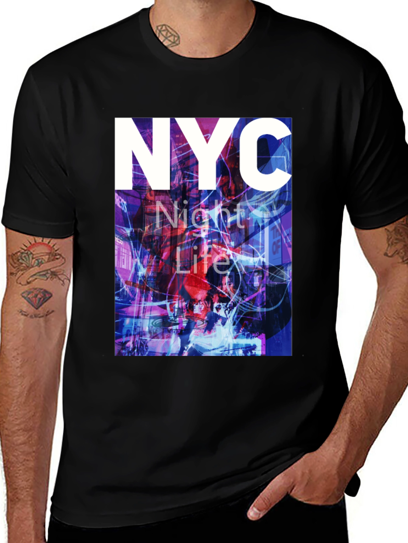 NYC Night Life Graphic Tee - Urban Style
