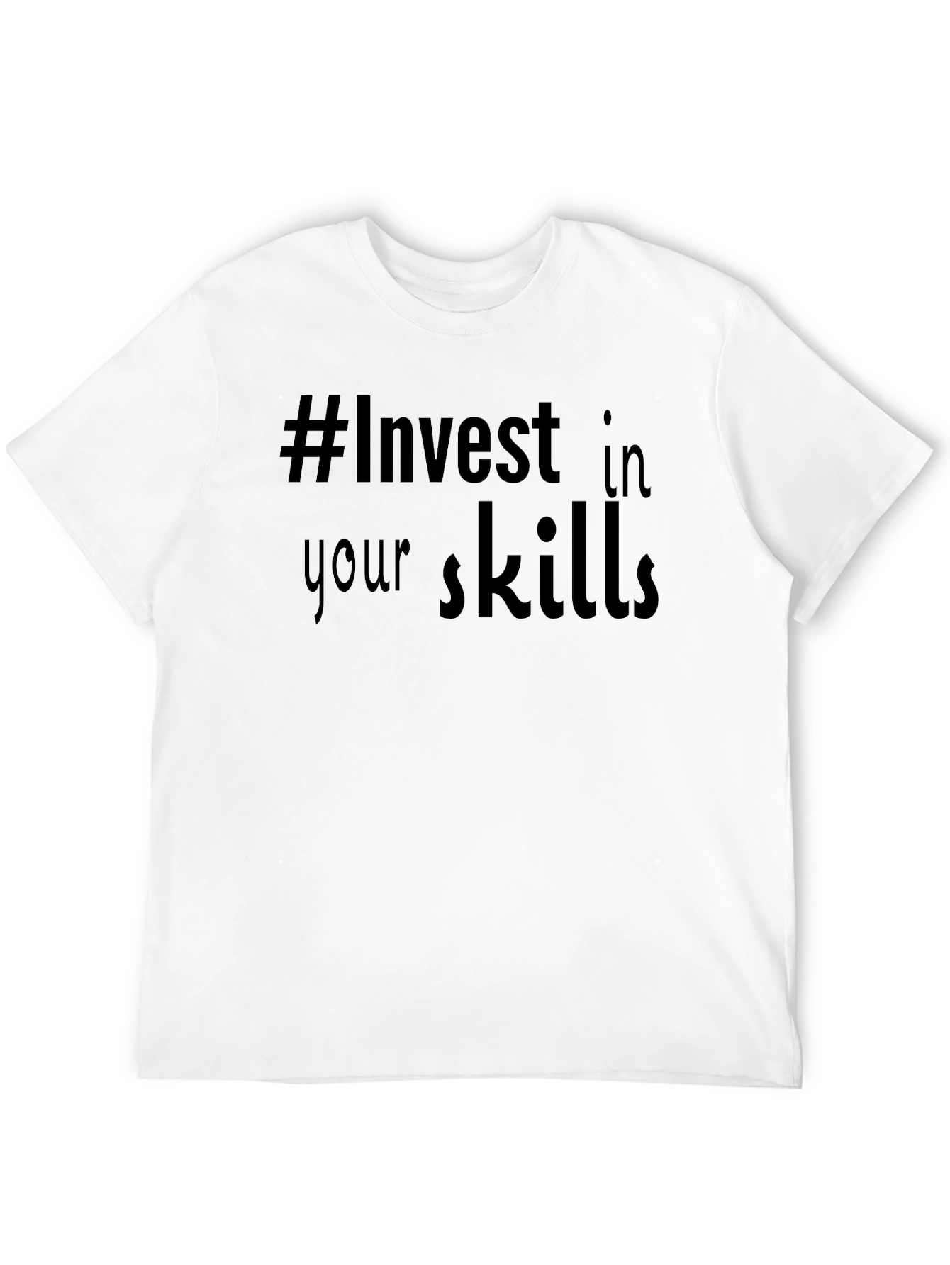 Invest In Your Skills Black Graphic Tee